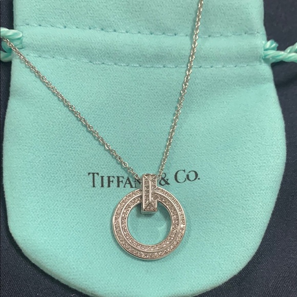 Tiffany & Co. Silver Circle Pendant Necklace